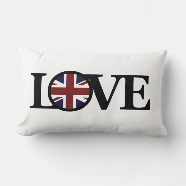 Almofada Lombar LOVE Union Jack (Frente)