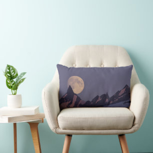Almofada Lombar Lua Cheia Surge Montanhas Chugach Alasca