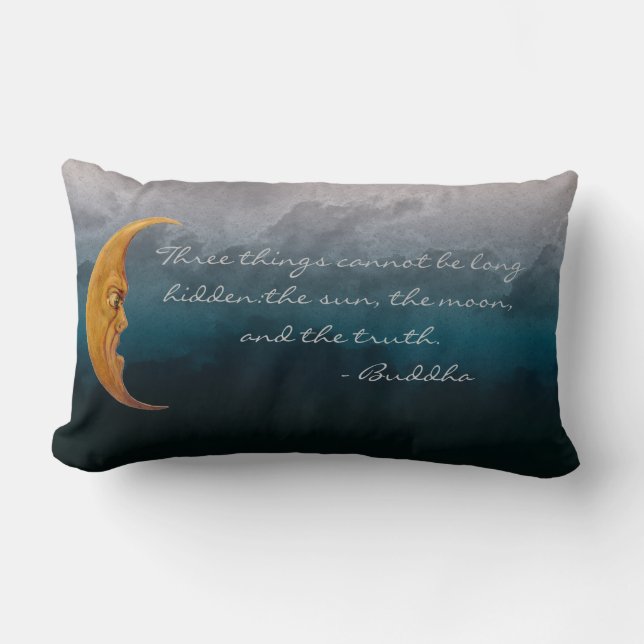 Almofada Lombar Lua e verdade de Sun de Buddha (Frente)