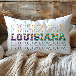 Almofada Lombar Luisiana Purple Dourado Green