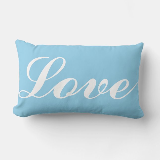 Almofada Lombar Lumber Cushion - Love (Azul Claro) (Frente)