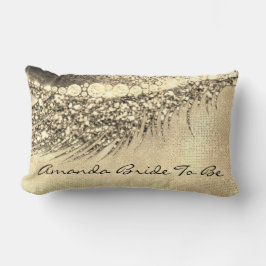 Almofada Lombar Lux Makeup Lash Champagne Spark Noiva Dourada