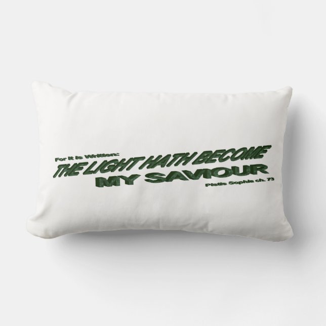 Almofada Lombar Luz Hath Torna-Se Meu Salvador - Verde (Frente)