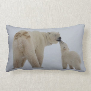 Almofada Lombar Mãe do urso polar com Cub