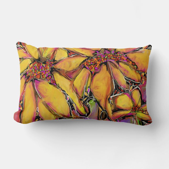 Almofada Lombar "Magia" Travesseiro lombar de girassol (Frente)