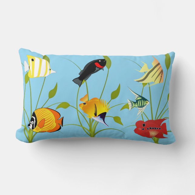 Almofada Lombar Magical Fish and Plants Ocean Lumbar Pillow (Frente)