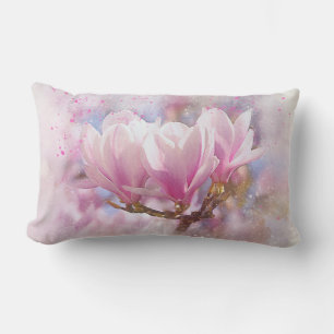 Almofada Lombar Magnésia rosada a púrpura florida - Flor Primavera