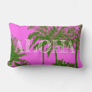 Almofada Lombar Makena Beach Hawaiian Sketchy Palms Reversible