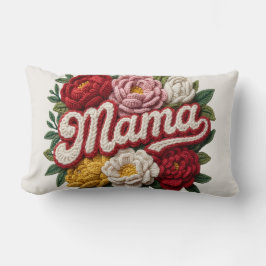 Almofada Lombar "Mama" Floral Crochet Cushion – Mother's Day – Gif