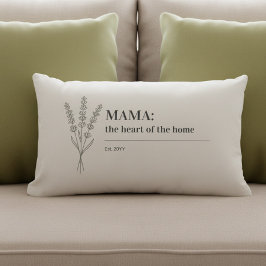 Almofada Lombar Mama Quote Heart of the Home Minimalist