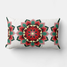 Almofada Lombar Mandala Pattern 02 in red