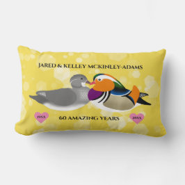 Almofada Lombar Mandarin Ducks Passa Pássaros Em Qualquer Ano