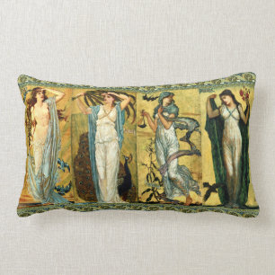 Almofada Lombar Manhã, Noon, Noite, Noite de Walter Crane 1891