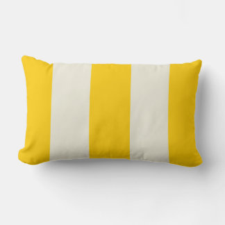 Almofada Lombar Manteiga Amarelo e Ecru Travesseiro Stripe