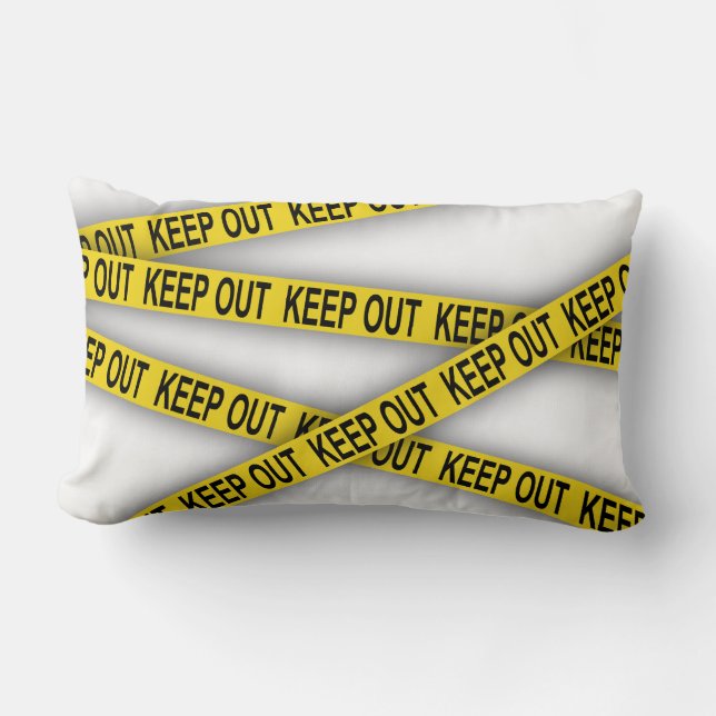 Almofada Lombar Mantenha-se afastado não atravesse a fita da políc (Frente)