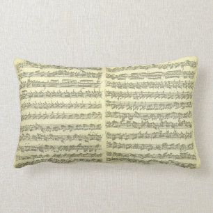 Almofada Lombar Manuscrito da música de Bach Partita para o