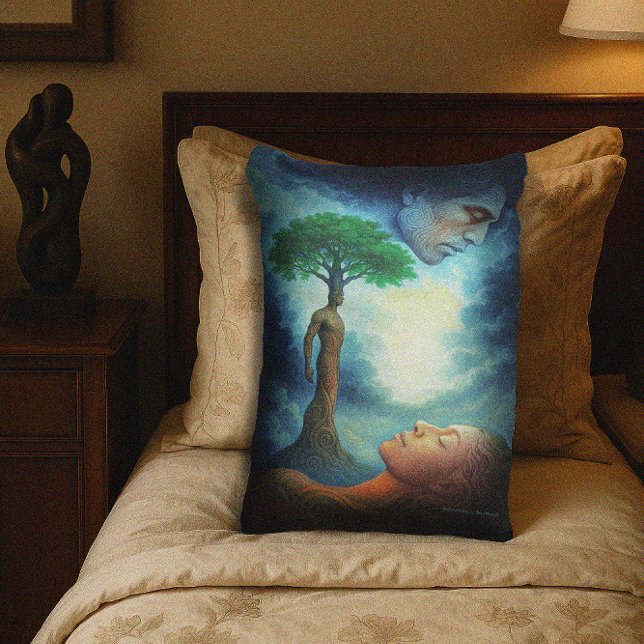 Almofada Lombar Maori Creation Myth Art (Criador carregado)