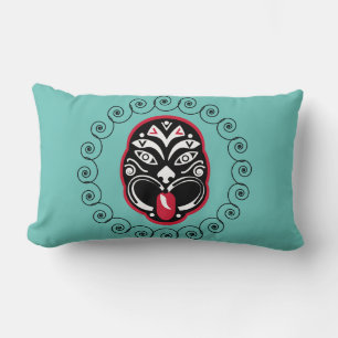 Almofada Lombar Maori Haka Nova Zelândia Arte Nativa Decor