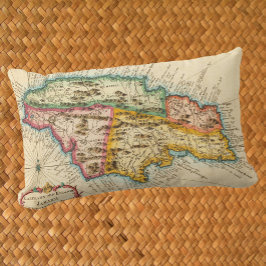 Almofada Lombar Mapa antigo da Jamaica 1758
