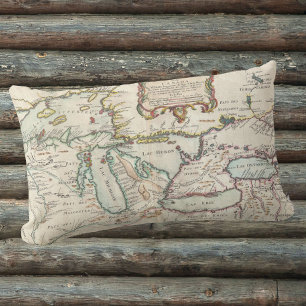 Almofada Lombar Mapa antigo dos lagos Excelentes