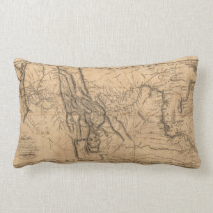 Almofada Lombar Mapa de Lewis & de Clark através de América