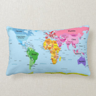 Almofada Lombar Mapa do mundo