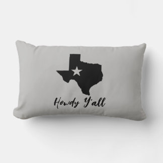 Almofada Lombar Mapa do Texas Estado da Estrela Solitária Olá a To