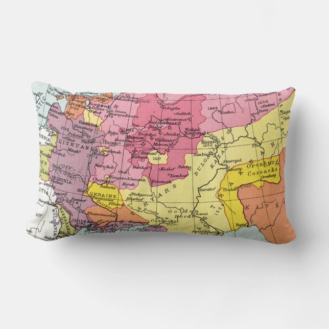 ALMOFADA LOMBAR MAPA: EXPANSÃO DE RÚSSIA (Frente)