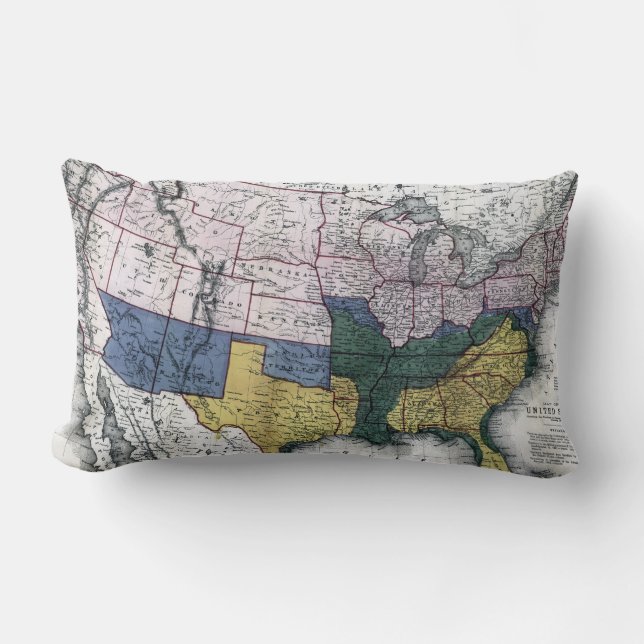 ALMOFADA LOMBAR MAPA: GUERRA CIVIL, 1864 (Frente)