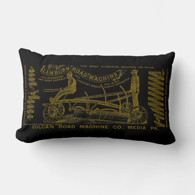 ALMOFADA LOMBAR MÁQUINA ENGENHEIRO 1889 OPERACIONAL MEDIA PENNSYLV (Frente)