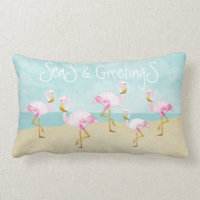 Mares e flamingos cor-de-rosa dos cumprimentos