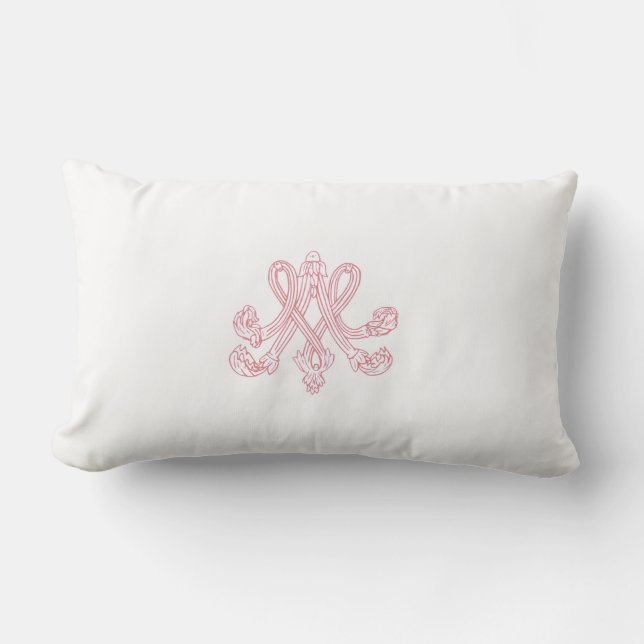Almofada Lombar Marie Antoinette – Monogramm – Monogram initials (Frente)