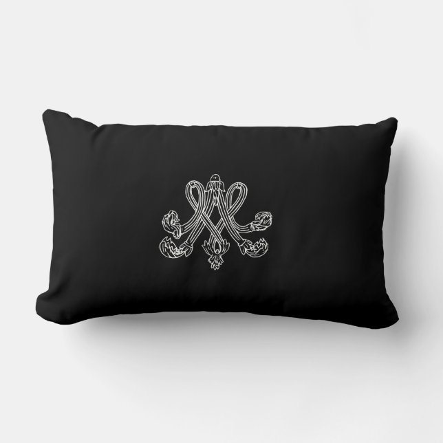 Almofada Lombar Marie Antoinette – Monogramm – Monogram initials (Frente)