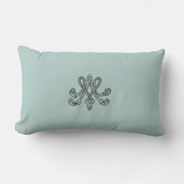 Almofada Lombar Marie Antoinette – Monogramm – Monogram initials (Frente)