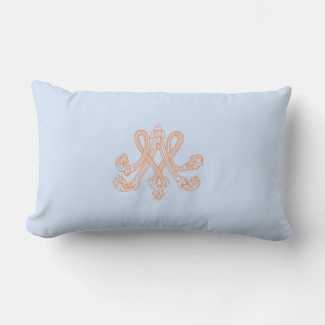 Almofada Lombar Marie Antoinette – Monogramm – Monogram initials (Frente)