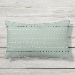Almofada Lombar Marinho de Grelha Branca Moderna Pastel Seafoam Ve