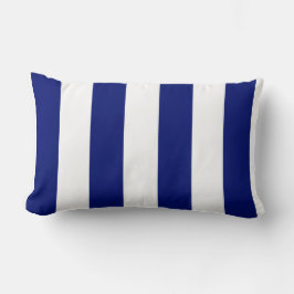 Almofada Lombar Marinho e faixas verticais em negrito brancas