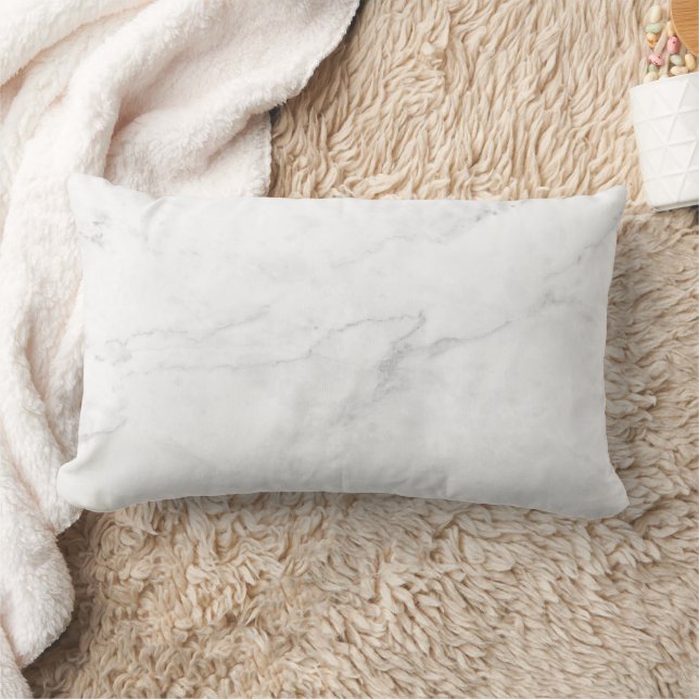 Almofada Lombar Mármore Branco (Cobertor)