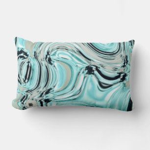 Almofada Lombar mármore chic espirra mint oceano mar aqua ondas az
