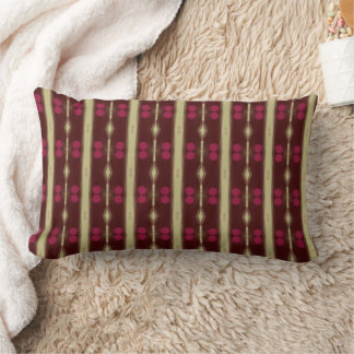 Almofada Lombar Maroon and pink geometric design throw pillow