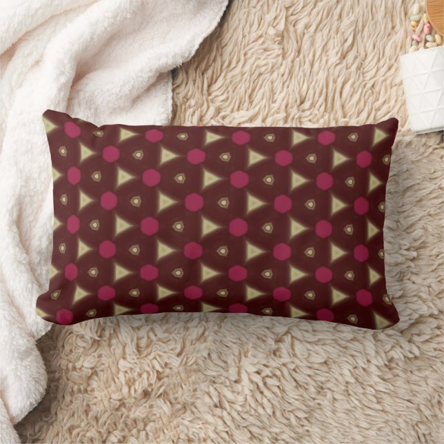 Almofada Lombar Maroon geometric throw pillow (Cobertor)