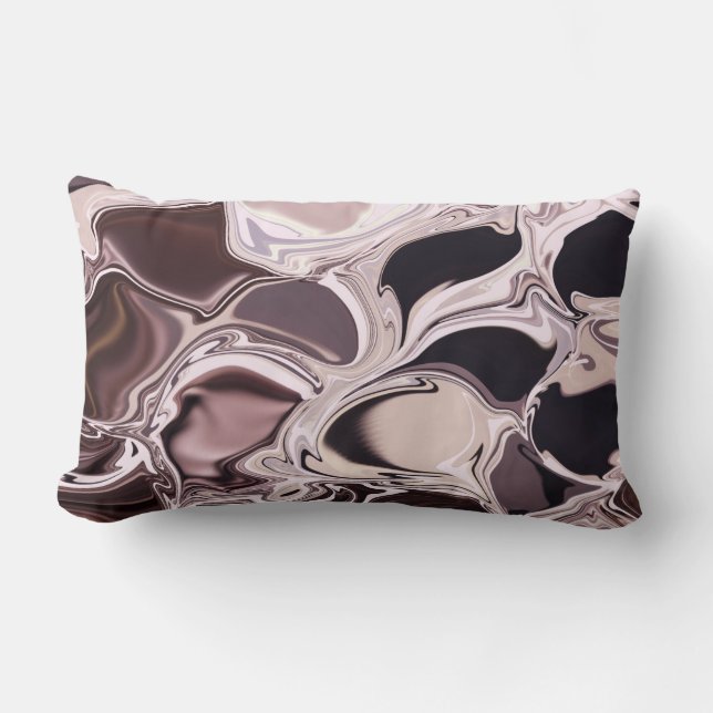 Almofada Lombar Maroon Movendo Cores Marble Browns e Tans (Frente)