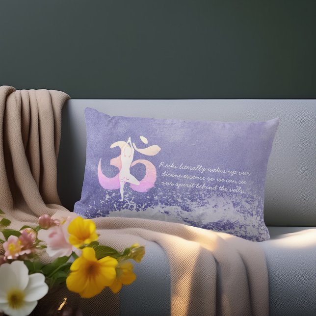 Almofada Lombar Meditation Instructor Yoga Pose OM Quote (Criador carregado)