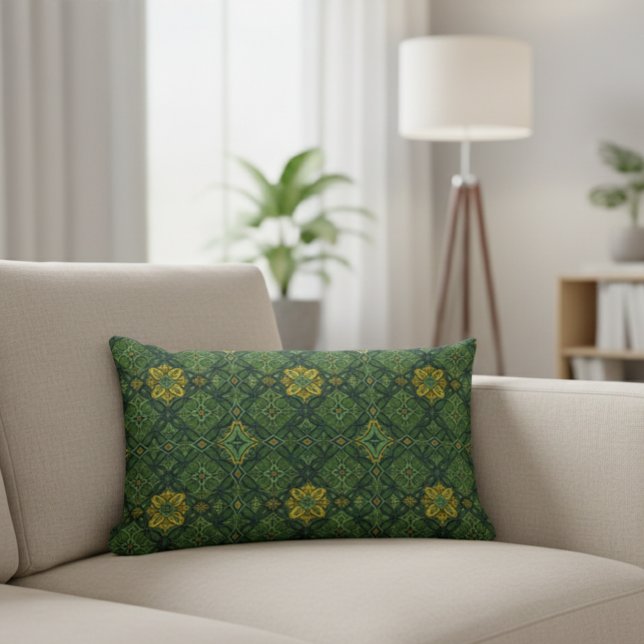 Almofada Lombar Mediterranean Style Decorative Cushion - Green (Criador carregado)
