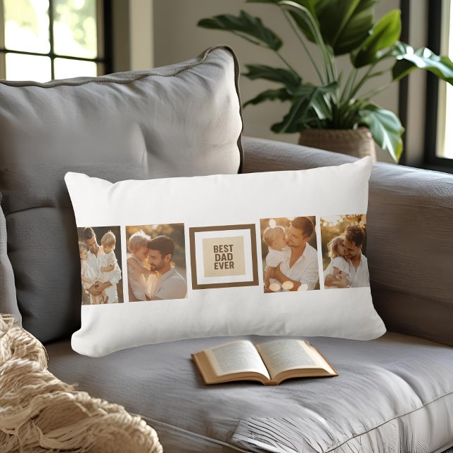 Almofada Lombar Melhor Pai Nunca | Foto personalizada para Dia de  (Criador carregado)