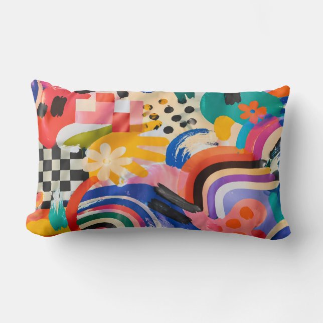 Almofada Lombar Memphis Pattern Pillow (Frente)