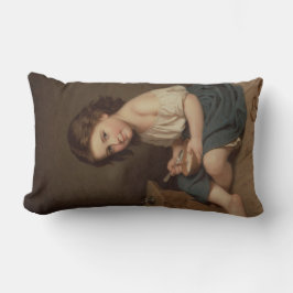 Almofada Lombar Menina Bonita Comendo Café Da Manhã (Vintage Art)