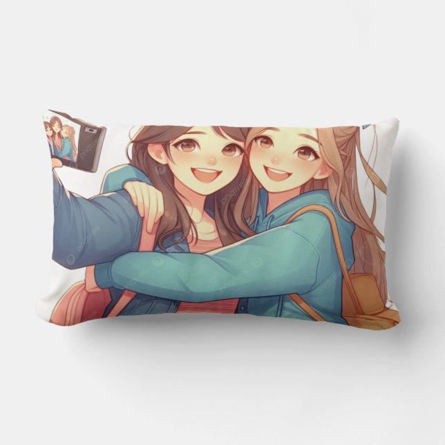 Almofada Lombar Meninas Bebês (Frente)