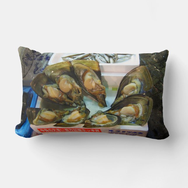 Almofada Lombar Mercado de Peixes de Tsukiji, Giant Muselles, Tóqu (Frente)