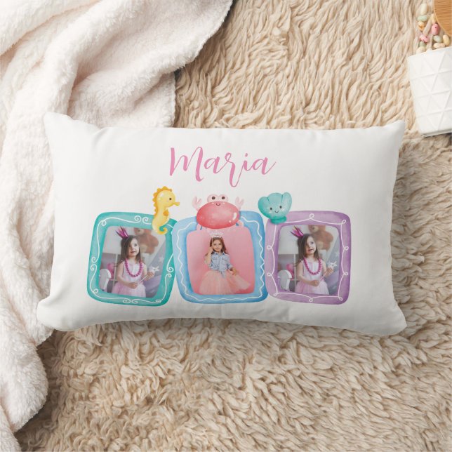 Almofada Lombar Mermaid 3 Photo Collage Kid (Cobertor)